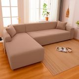 Чохол на диван кутовий велюр капучино Love You loveyouhome_84144 фото