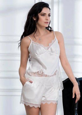 Женская пижама искусственный шелк Mia-Amore "Афродита" 2162 белый p_s_k_2166 XS б фото