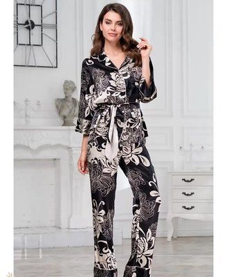 Пижама женская со штанами атласная "Да Винчи" 8446 Mia-Amore 3XL Mia_8446_3XL фото