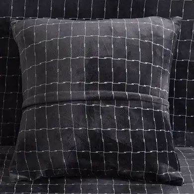 Декоративна наволочка велюр Homytex Темно-сіра HT-256004 фото