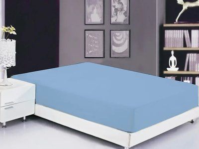 Простынь на резинке ранфорс TAG Blue Bell, 160 х 200 х 20 см TAGprostrez1-148 фото