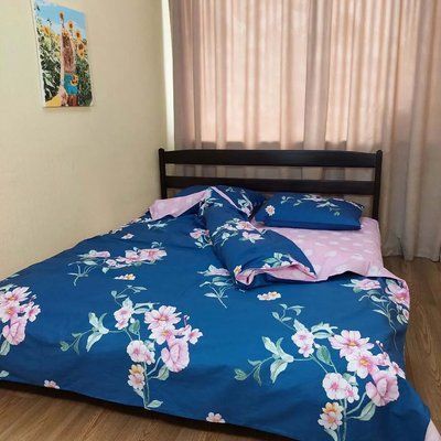 Постільна білизна Сатин Dom Cotton "Квіти вночі" d-c5386v фото