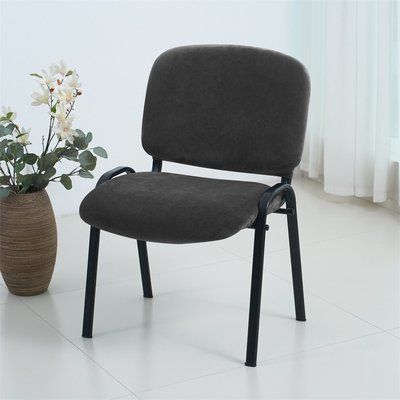 Двухсекционный чехол для офисного стула Diana Textile, велюровый al0103-gray фото