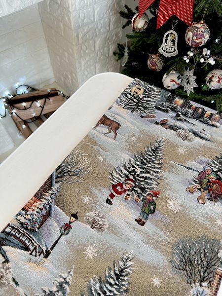 Дорожка гобеленовая EDEN1267 Limaso, 37х100, Прямоугольная, Новогодний, Без люрекса, 75% полиэстер, 22% хлопок, 3% акрил, Гобелен lim_EDEN1267-37 фото