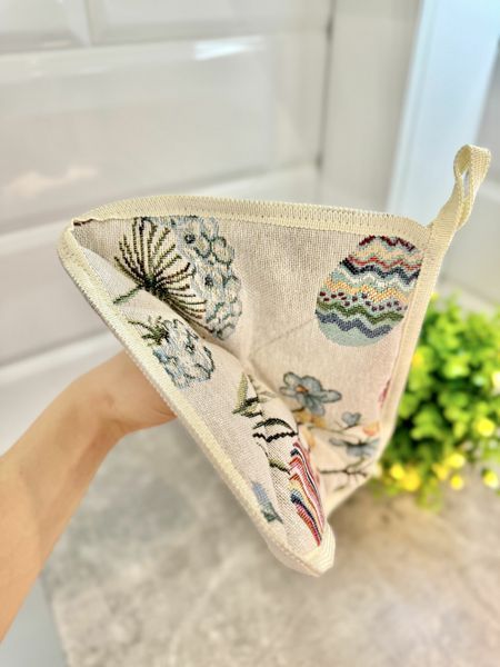 Прихватка кухонна гобеленова EDEN FLY-PK Limaso, 20x20, Квадратна, Великодній, Без люрексу, 40% поліестер, 60% бавовна, Гобелен lim_EDEN FLY-PK фото