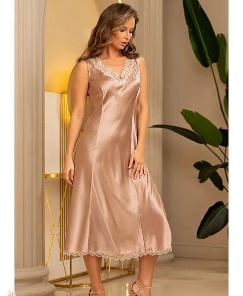 Довга шовкова нічна сорочка Mia-Amore "Даніель" 3878 Mia-Amore_3878_3XL фото