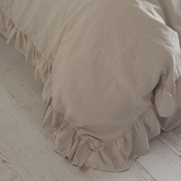 Комплект постільної білизни 160х220 LIMASSO NATURAL CREAM EXCLUSIVE hr-ln800519 фото