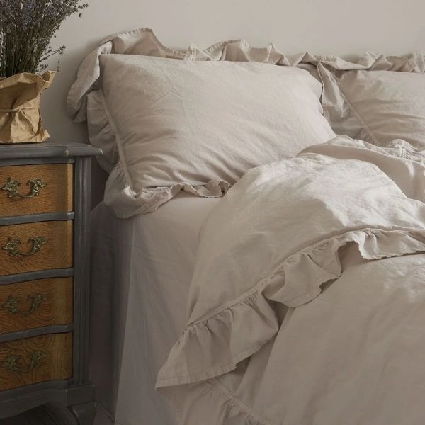 Комплект постільної білизни 160х220 LIMASSO NATURAL CREAM EXCLUSIVE hr-ln800519 фото