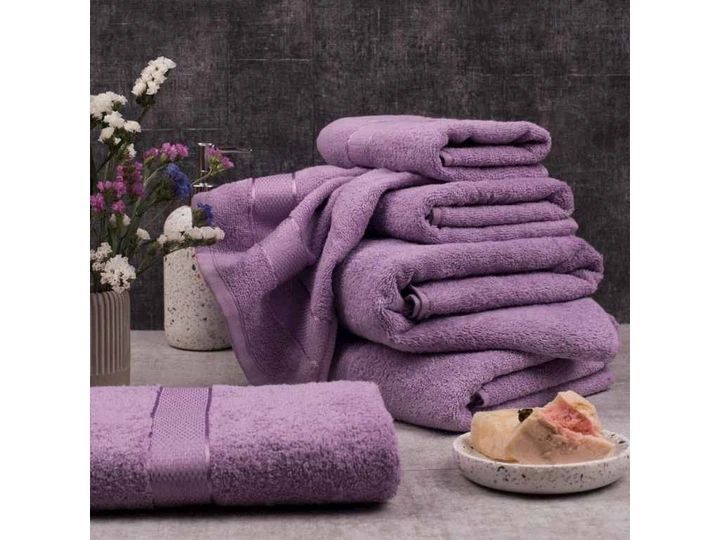 Рушник махровий Сатин Aisha 400 г/м2 d-c412v-lilac фото