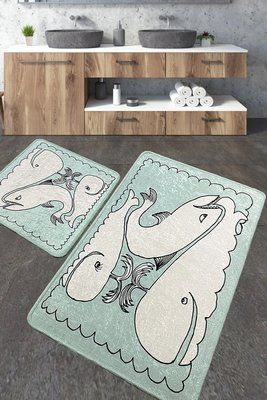 Набір килимків для ванної кімнати Chilai Home HELSINKI 60*100+50*60 Chom_110024181 фото