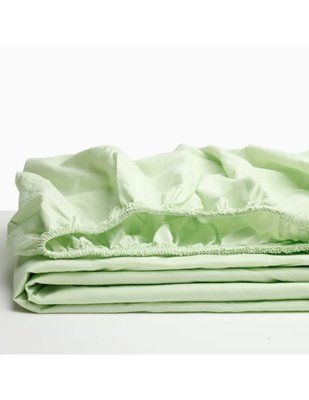 Простыня на резинке вареный хлопок перкаль L1nkstudio Soft green Евро 180х200 см (на резинке) p_s_k_790546 фото