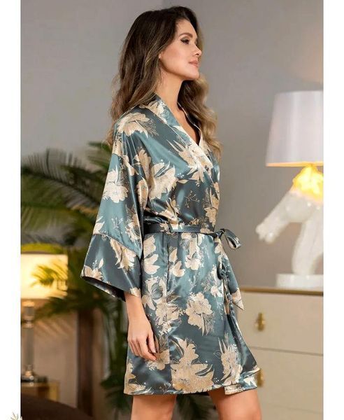 Жіночий шовковий халат Орнелія 3833 Mia-Amore Mia-Amore_3833_L/XL фото