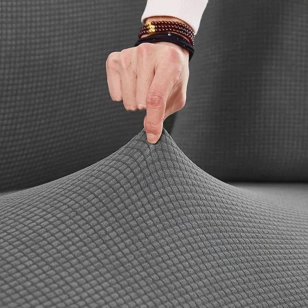 Водовідштовхувальний чохол на тримісний диван трикотаж жатка Diana Textile al4883-195х230 фото