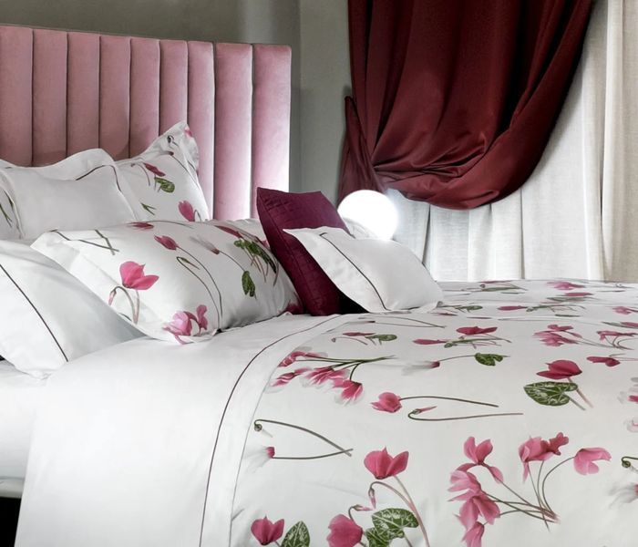 Постельное бельё сатин принт Signoria Firenze Cyclamen Евро 200х220 см 270х290 см 50х70см (2шт) p_s_k_sf790809960-1 фото