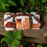 Плед тревел флисовый Котики бежевый с ремнем Love You 200x220 см loveyouhome_88283 фото