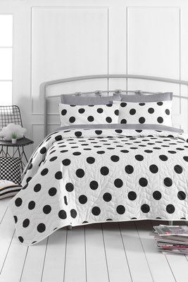 Покривало стьобане з наволочкою Eponj Home - Mixpuan maxi gri сірий 160x220 svt-2000022312196 фото