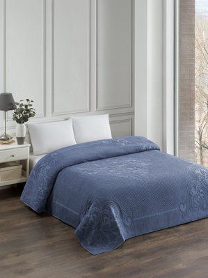Махрове простирадло бавовна 200х220 (TM Zeron) 470 г/м2 Indigo, Туреччина p_s_k_20456 фото