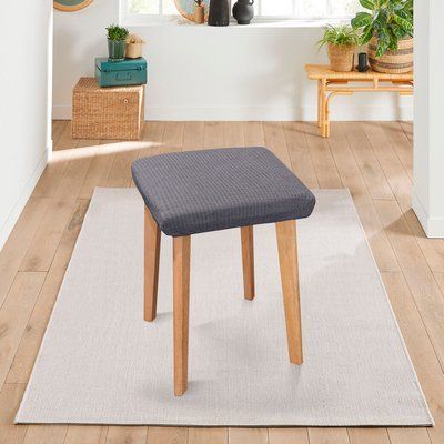 Набір чохлів 2 шт на квадратний табурет Corn Fleece сірий Love You loveyouhome_85185 фото