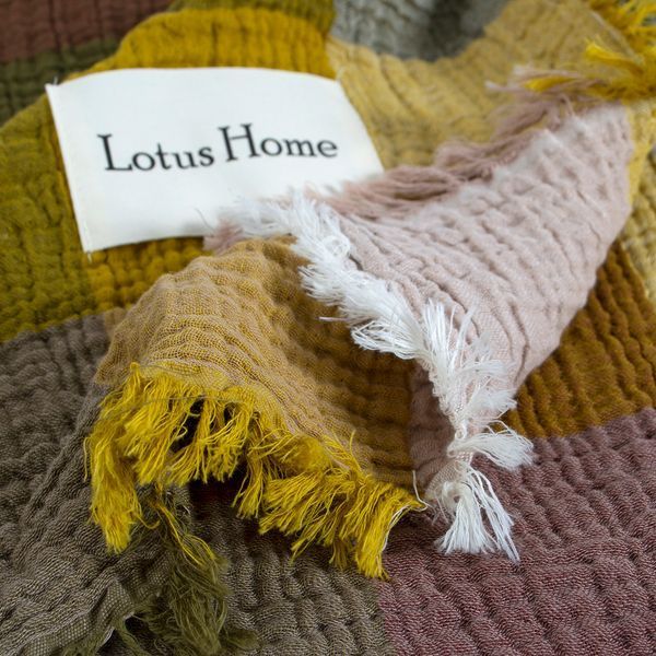 Покривало Lotus Home - Lucca muslin гірчичний 240x260 svt-2000022350846 фото