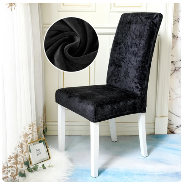 Вельветовый чехол для стула Diana Textile Velvet 48x55 см al2203Black фото