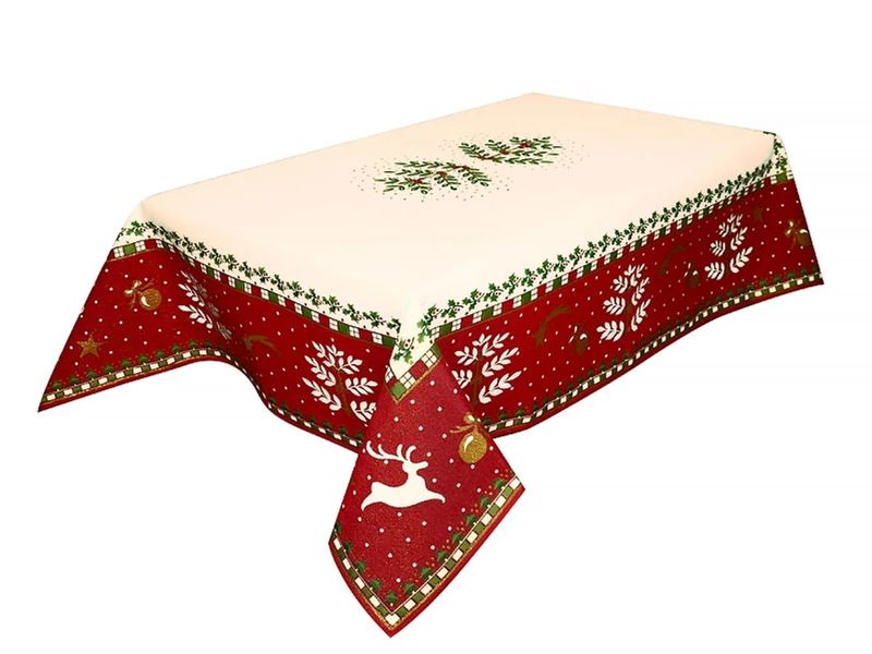 Новогодняя скатерть Lefard HOME TEXTILE Гобелен CHRISTMAS COLLECTION Квадратная 140х140 см p_s_k_711-001 фото