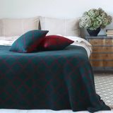 Плед 150х200 LA MODNO DIAMOND GREEN - BURGUNDY hr-ln200261 фото