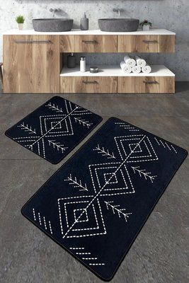 Набір килимків для ванної кімнати Chilai Home LAU BEYAZ 60*100+50*60 Chom_110024183 фото