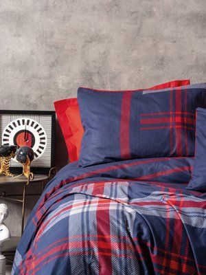 Комплект постільної білизни Cotton box Masculine Abel Kirmizi Cbox_010077805 фото