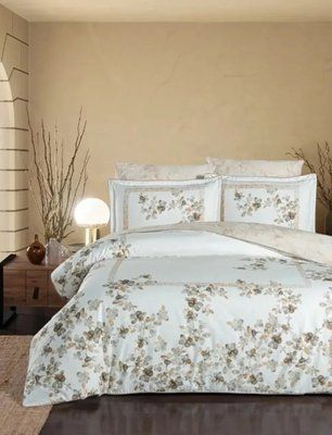 Постільна білизна La Romano Premium Satin Єгипетська бавовна Lina Beige Євро LaR_m019569 фото