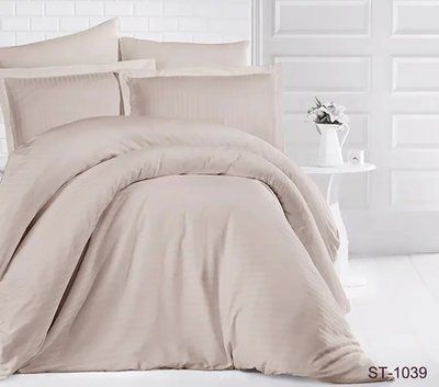 Постільна білизна полуторна сатин-страйп TAG LUXURY ST-1039 100% бавовна TAGstripe-056 фото