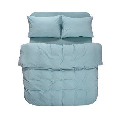 Постільна білизна Lotus Home Washed cotton - Kansas блакитний євро svt-2000022349970 фото