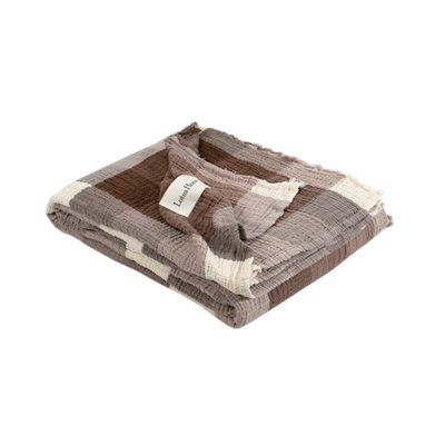 Покривало Lotus Home - Lucca muslin коричневий 240x260 svt-2000022350853 фото