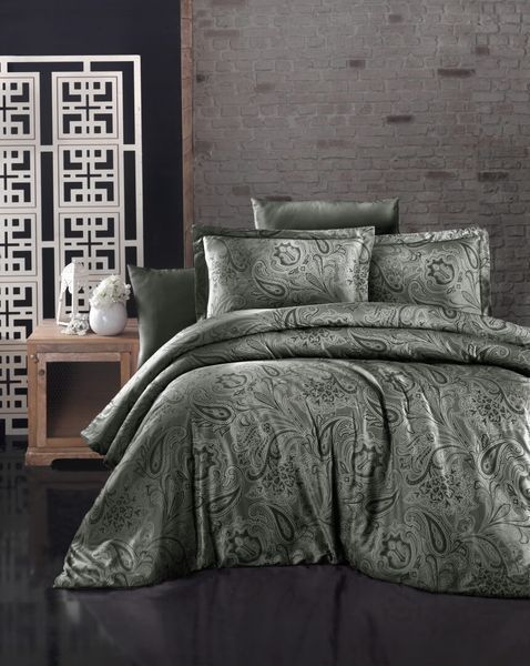 Комплект Cotton Satin S-06 Reagen Haki S-06-Reagen-Haki-Євро фото