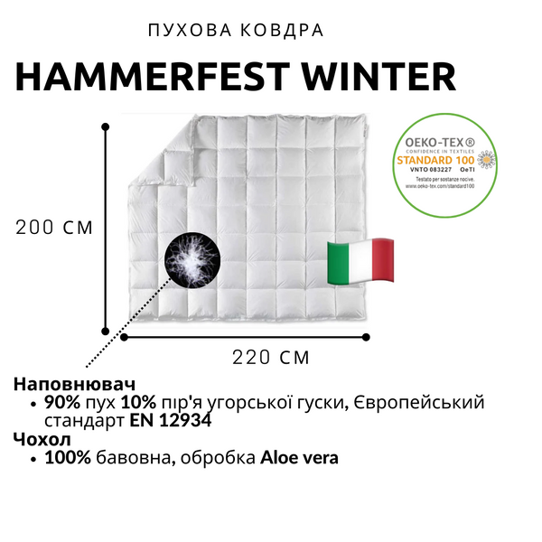 Одеяло пуховое Hammerfest Winter Кассетное luli4626100 фото