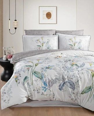 Постільна білизна La Romano Premium Satin Єгипетська бавовна Lunar Grey Євро LaR_m019573 фото