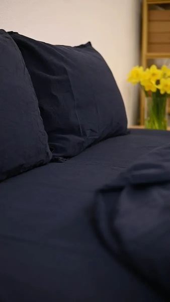 Постільна білизна варена бавовна La Maison Mariella Deep Indigo Євро 200х220 см LaMaison_41143 фото