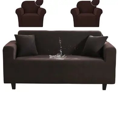 Чохол на диван + 2 крісла водовідштовхувальний Homytex Коричневий Ht-183016 фото