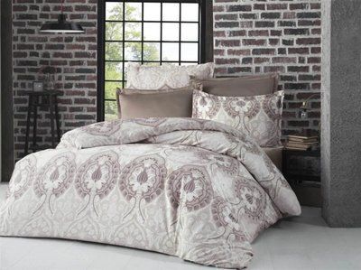 Постільна білизна MAYS сатин - 90601 Євро 200х220 см 240х260 см 50х70см (4шт) p_s_k_levele-90601 фото