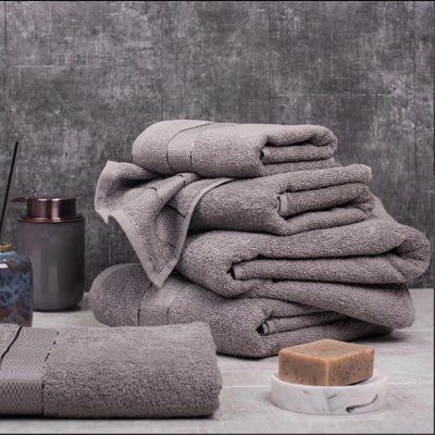 Полотенце махровое Aisha Зара серый, 700г/м2, 100х150 см d-c6081v-gray фото