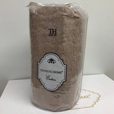 Простирадло махрова на резинці з наволочками Tivolyo Home KAHVE Євро 180х200 см (на резинці) p_s_k_eltex-109996 фото