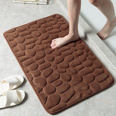 Килимок для ванної кімнати з ефектом пам'яті Homytex Камені, Коричневий, 50x80 см HT-580017/1 фото
