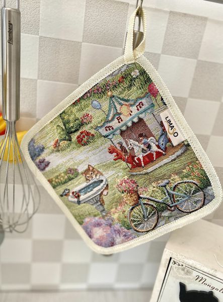 Прихватка кухонная гобеленовая EDEN1178-PK20 Limaso, 20x20, Квадратно, Повседневный, Без люрекса, 75% полиэстер, 22% хлопок, 3% акрил, Гобелен lim_EDEN1178-PK фото