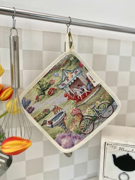 Прихватка кухонная гобеленовая EDEN1178-PK20 Limaso, 20x20, Квадратно, Повседневный, Без люрекса, 75% полиэстер, 22% хлопок, 3% акрил, Гобелен lim_EDEN1178-PK фото