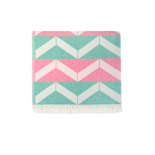 Полотенце Barine Pestemal - Ups and Downs 90x160 pink green svt-2000022244473 фото