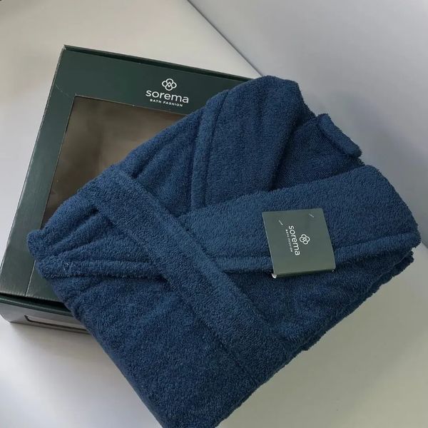 Халат махровий з капюшоном Sorema New Plus Dark Denim Sorema-1938529842-21223 фото