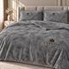 Комплект велюрової постільної білизни Caresse, Темно-сірий crss-5339-dark-gray фото 1