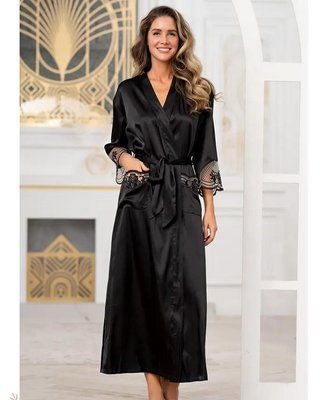 Довгий шовковий халат Реджина 3909 Mia-Amore_3909_2XL/3XL фото