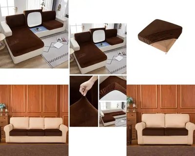 Чохли на диванні подушки сидіння Homytex Шоколадний 145*185 (85/90)+20см. HT-38917 фото
