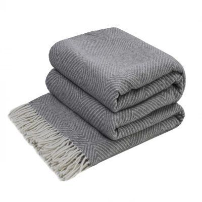 Плед Мериносовый РОМБ серый Love You 140 x 200 см lvy_4458 фото