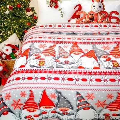 Плед флис Новогодние гномики 150x200 см Love You loveyouhome_9129 фото